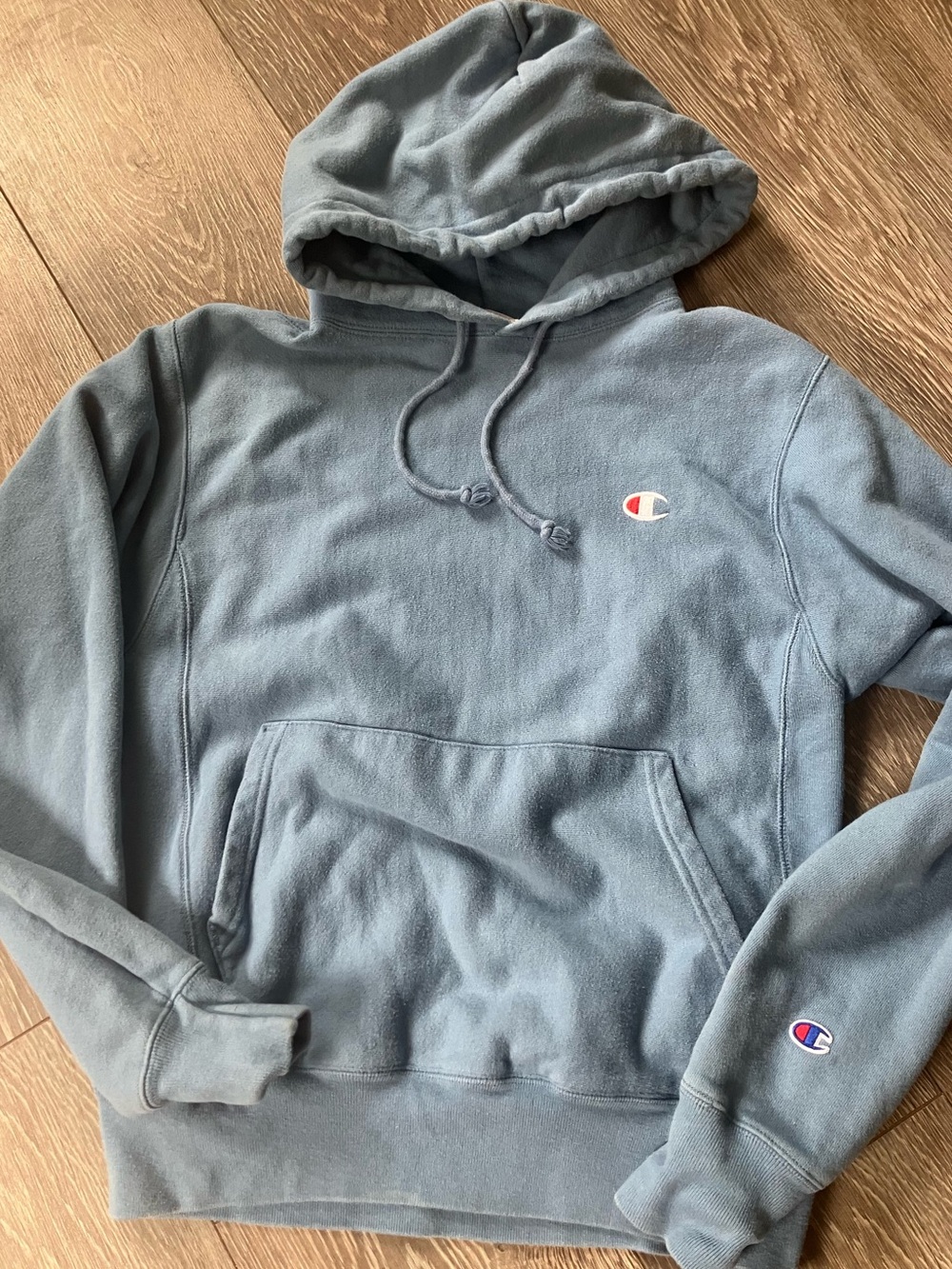 Champion Men’s Hooded reverse Weave Sweatshirt - Slate Blue